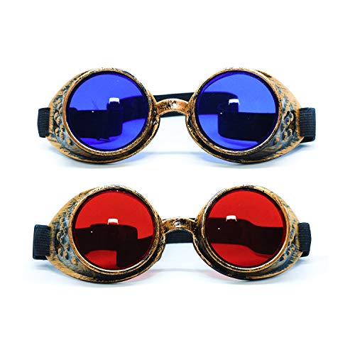2-pack: Antique Brass Red & Blue