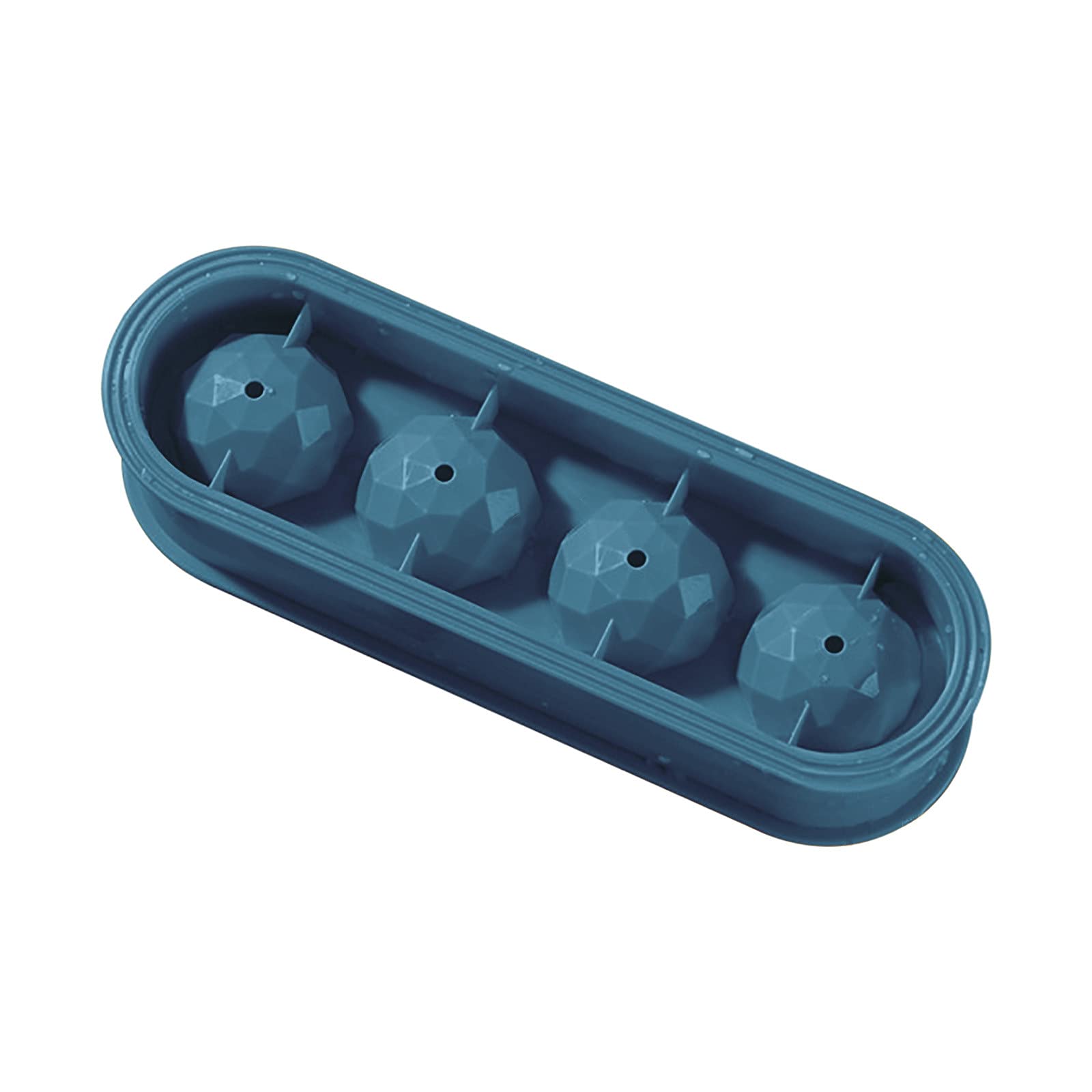 Premium Silicone Ice Ball Mold for Whiskey & Cocktails - Large Spherical Ice Cube Tray for Homemade Ice Balls - Perfect for Iced Coffee, Bourbon & Home Bar Use (Blue, 2-Pack)