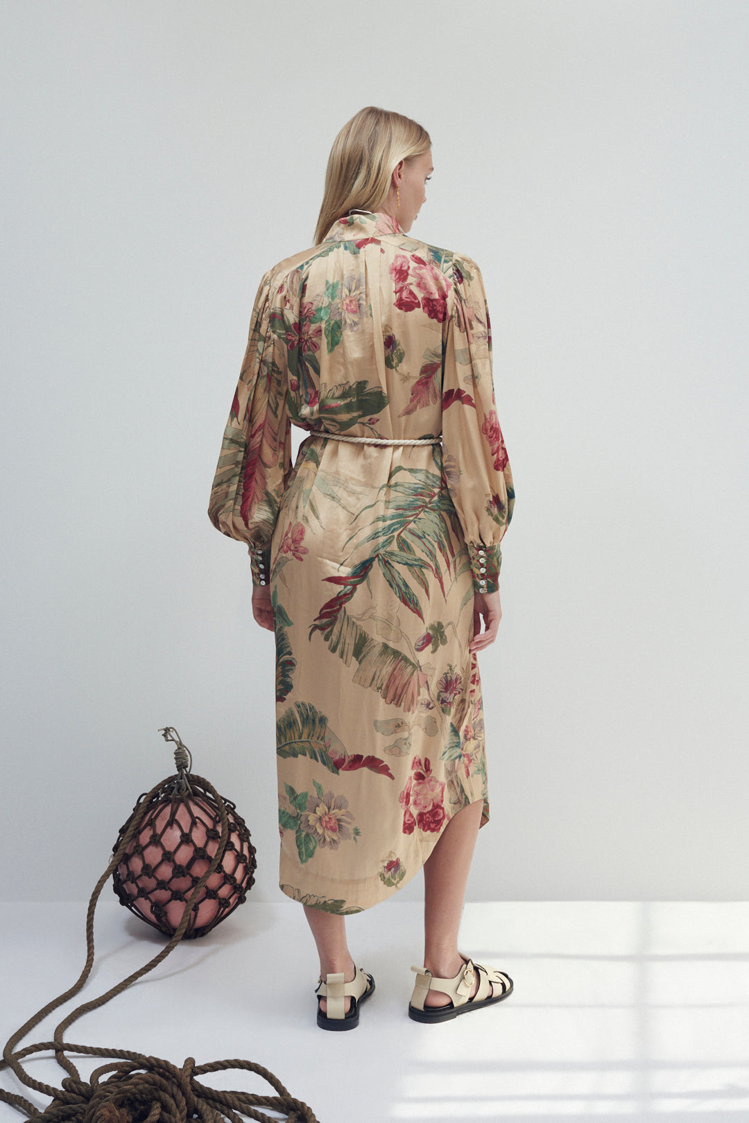 Arabella Midi Dress - Flowy Summer Dress for Women, Elegant Knee-Length Dress with Floral Print | Perfect for Beach Vacations, Date Nights & Garden Parties