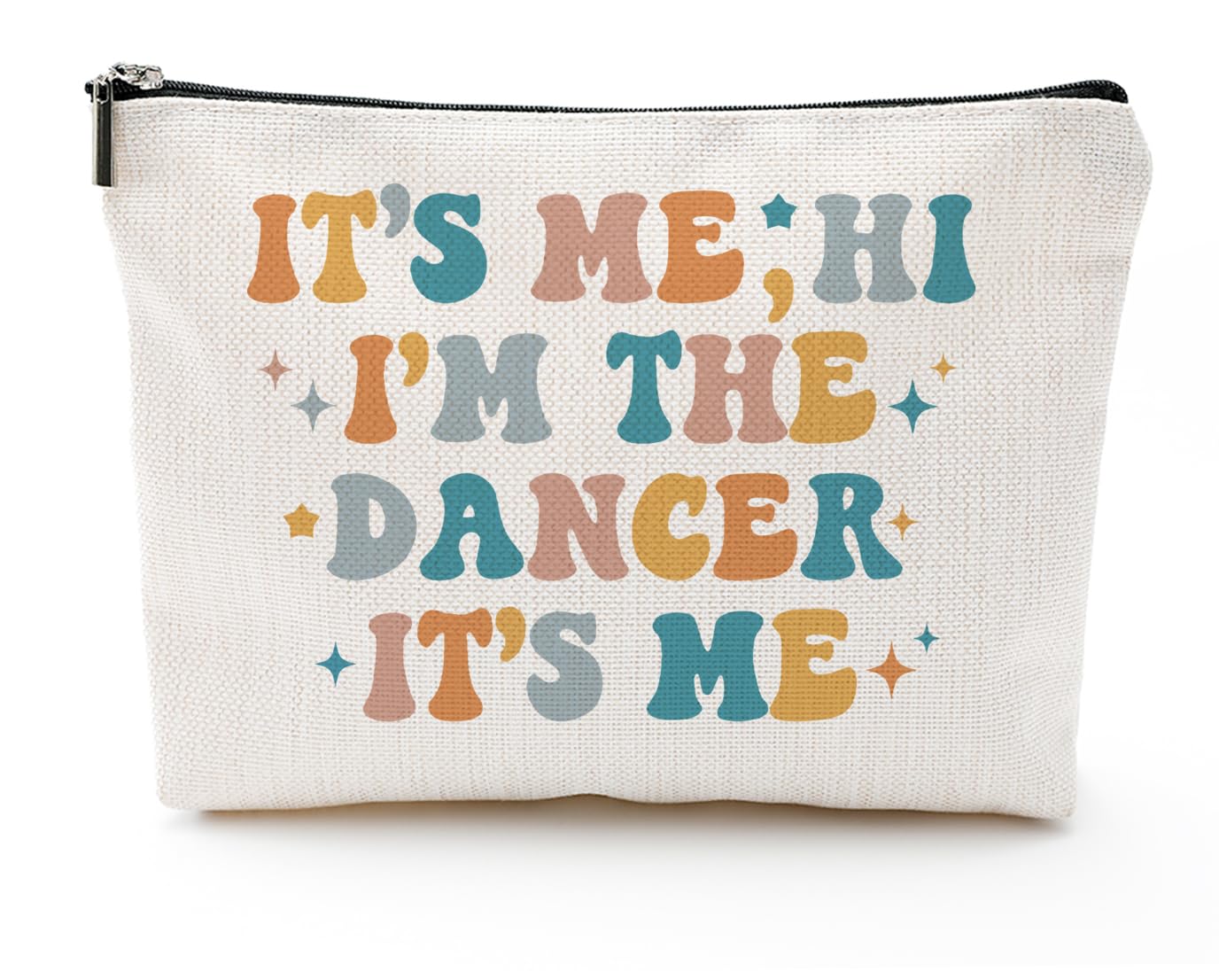 Dance Enthusiast Gift - Personalized Makeup Bag for Dancers, Dance Teachers & Coaches - Durable Canvas Zipper Pouch Organizer for Dance Classes & Performances