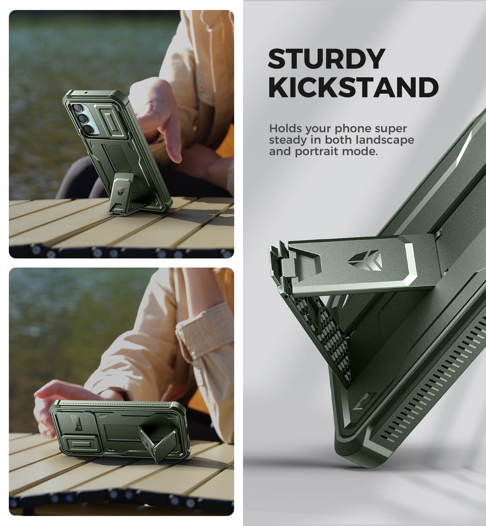 Durable Samsung Galaxy A16 Case with Screen Protector - Heavy Duty Shockproof Rugged Cover, Full Body Bumper & Kickstand | Perfect for Outdoor Activities, Work & Travel Protection