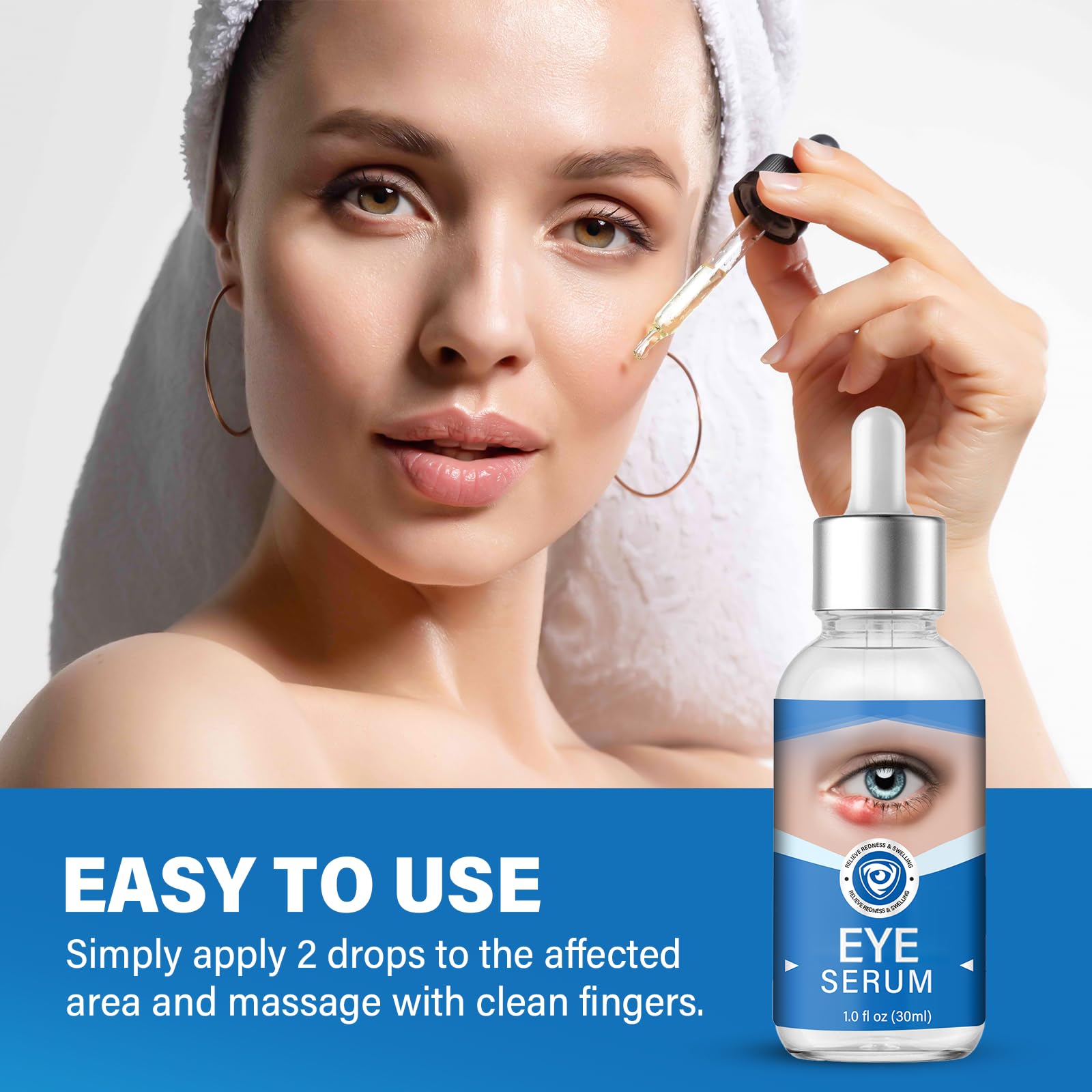 Effective Eye Serum for Chalazion & Blepharitis Treatment - Gentle Lash & Eye Cleanser (30mL) - Soothes Irritation & Promotes Healing for Daily Eye Care Routine