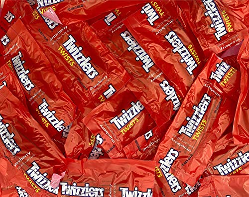 TWIZZLERS Strawberry Licorice Candy - Individually Wrapped Bulk 2lb Bag | Sweet Snacks for Parties, Movie Nights & Office Treats