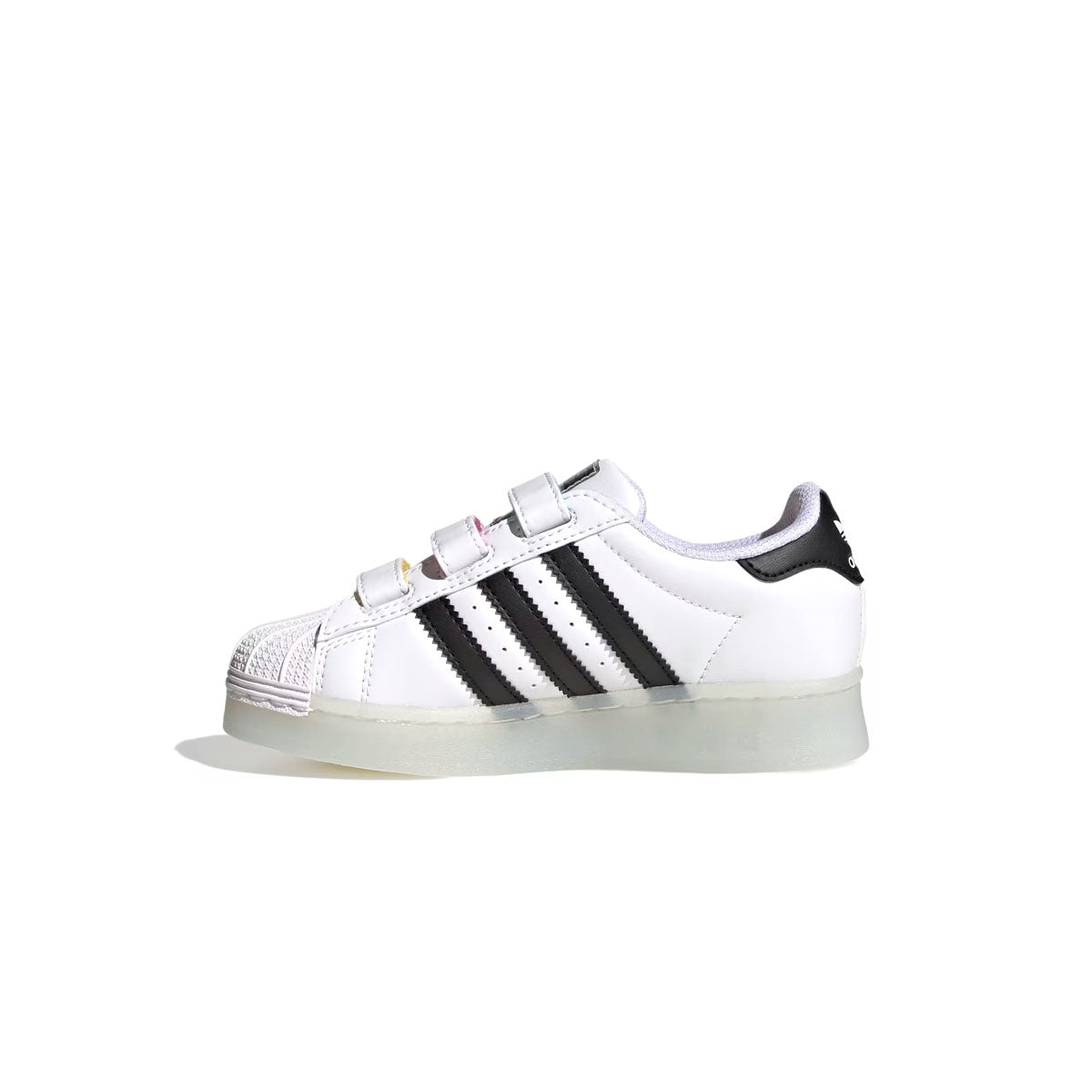 Kids Superstar 360 LED Light Up Sneakers - Cloud White Core Black | Glow in The Dark Shoes for Boys & Girls | Perfect for Parties, Night Running & Outdoor Activities