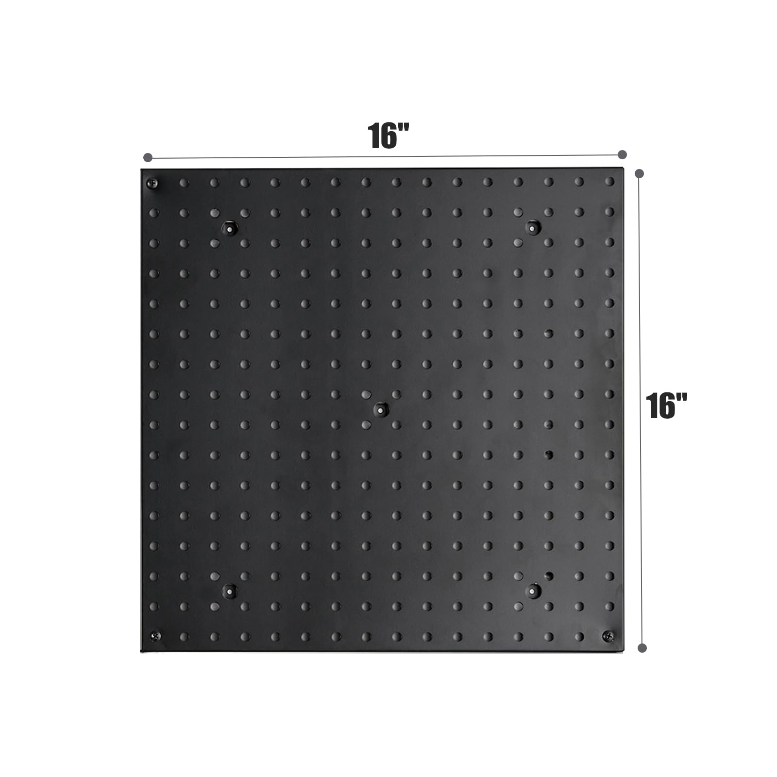 16x16 Inch Pegboard Wall Organizer Panels - 2 Pack Black Metal Peg Board for Tool Storage & Workshop Organization | Garage, Shed, Workbench & DIY Projects