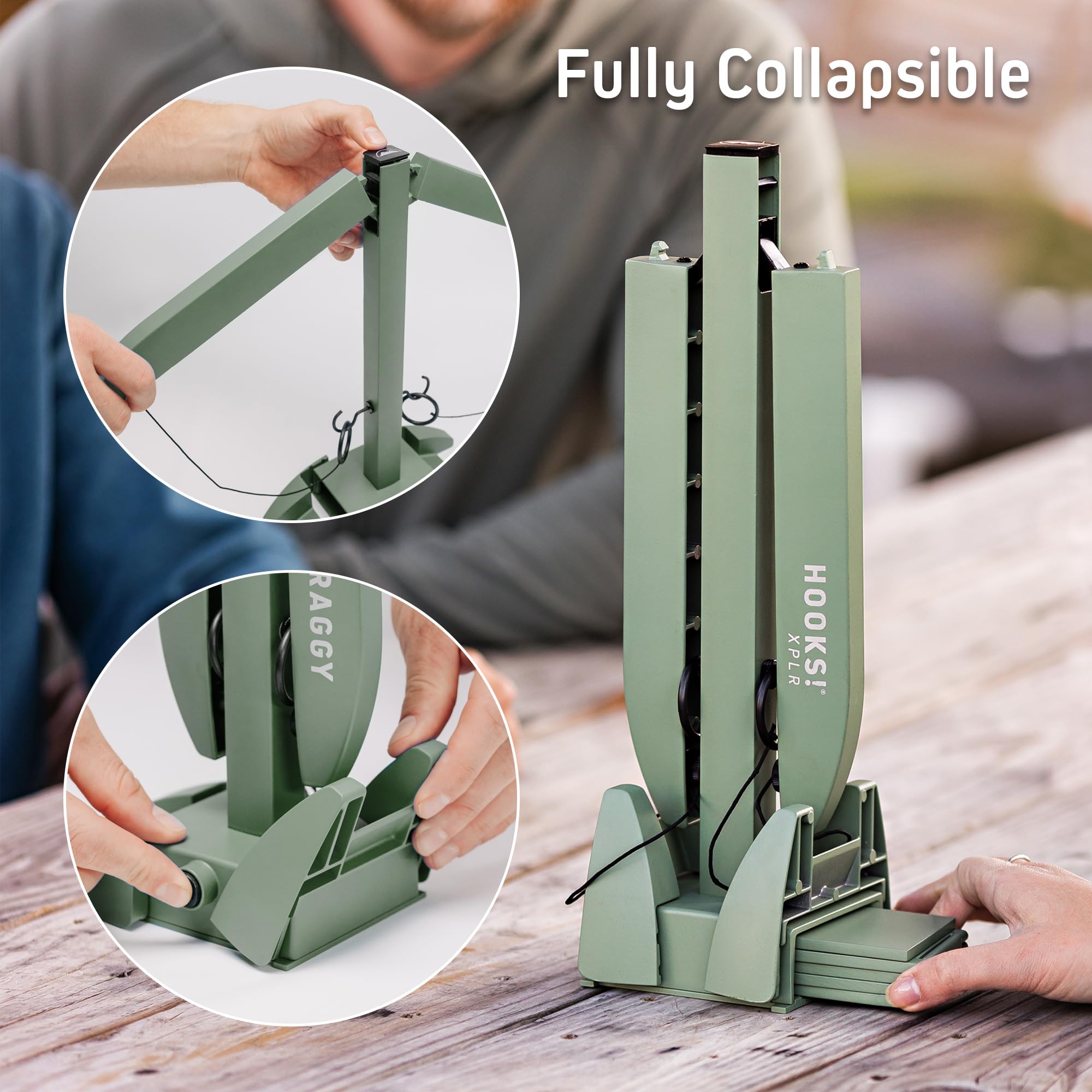 Portable Aluminum Hook and Ring Toss Game - Craggy Games XPLR for Indoor & Outdoor Fun - Family Game Night, Party, Travel & Backyard Activities - Perfect for Kids & Adults Multiplayer Entertainment
