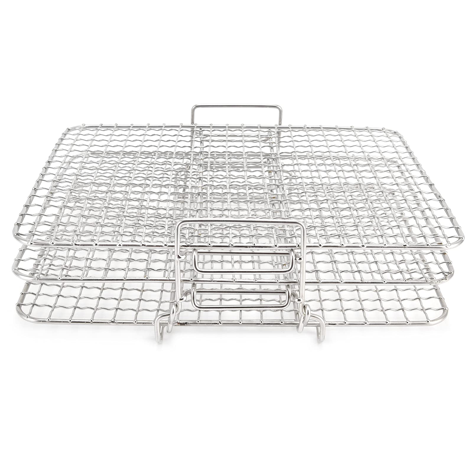 Alvinlite 3-Tier Stainless Steel Dehydrator Stand for Air Fryer - Stackable Cooling Rack Set for Baking, Roasting & Cooking | Perfect for Meal Prep, Healthy Snacks & Dehydrating Fruits