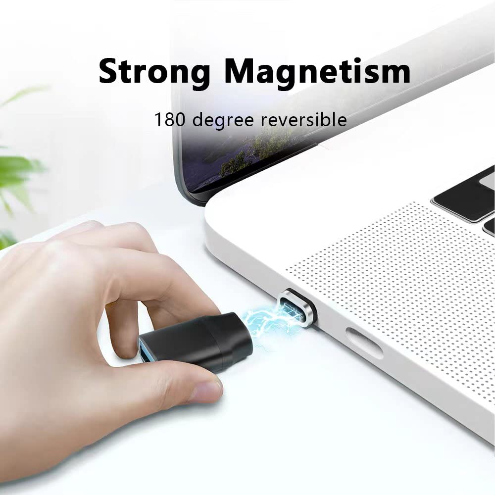 AUCON USB C to USB 3.0 Adapter - Magnetic Connector for MacBook Pro, USB Hub, Keyboard & Flash Drive - 5Gbps High-Speed Data Transfer - Perfect for Office, Travel & Home Use