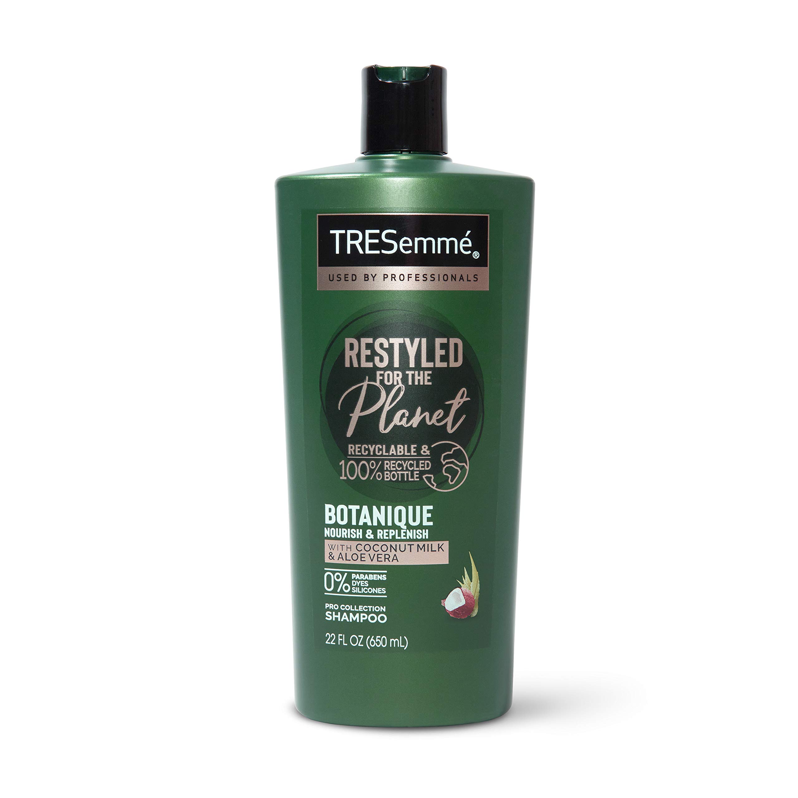 TRESemmé Botanique Nourish & Replenish Shampoo with Coconut & Aloe Vera - Paraben Free, Dye Free, Silicone Free for Dry Hair - 22 oz - Hydrating & Moisturizing for Daily Hair Care & Scalp Health