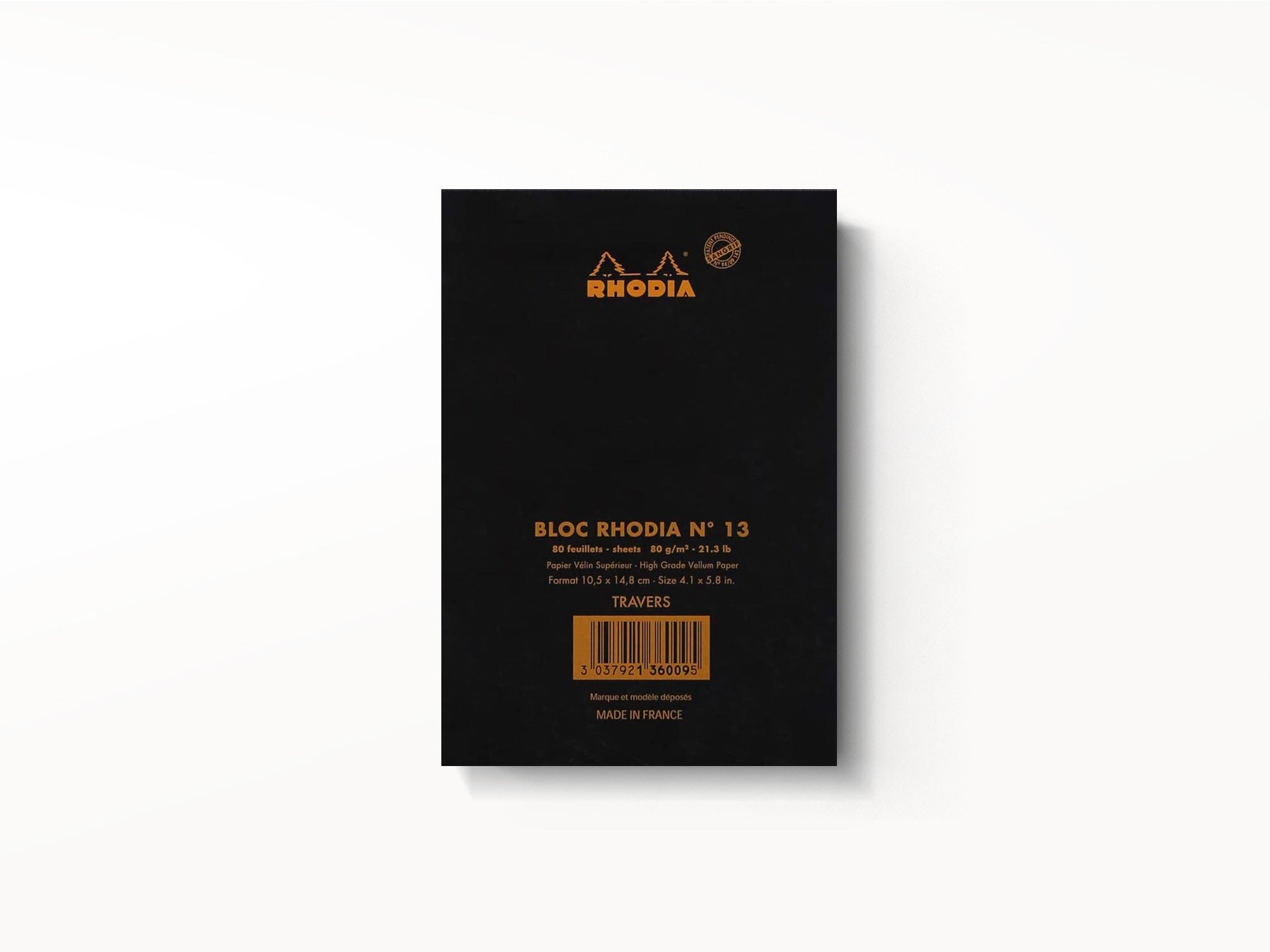 Rhodia Classic Notepad No.13 - 4x6 Inches Premium Writing Pad for Journaling, Note Taking & Sketching - Perfect for Office, School & Creative Projects