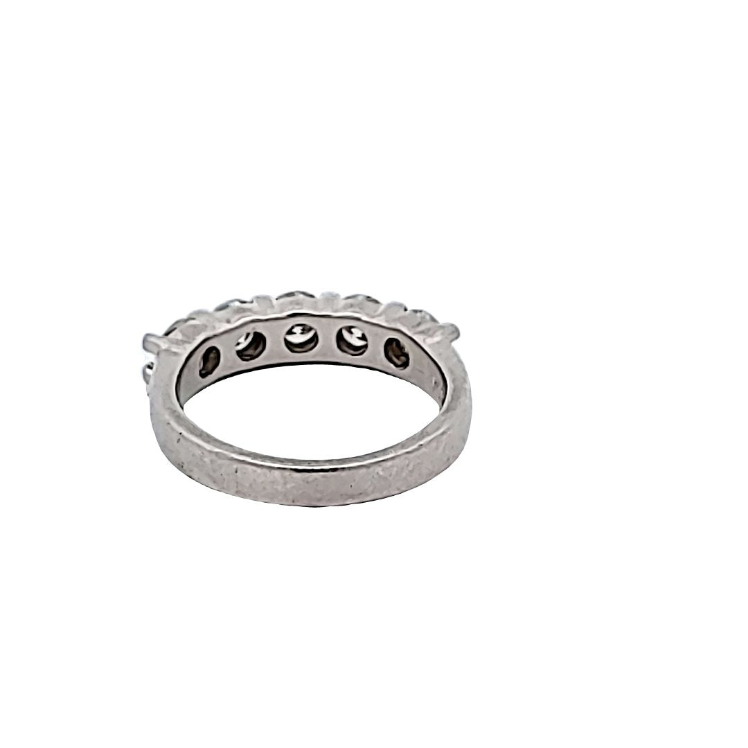 1.00 Carat Round Brilliant F VS2 Diamond Platinum Wedding Band Ring for Women - Elegant Engagement & Anniversary Jewelry Gift