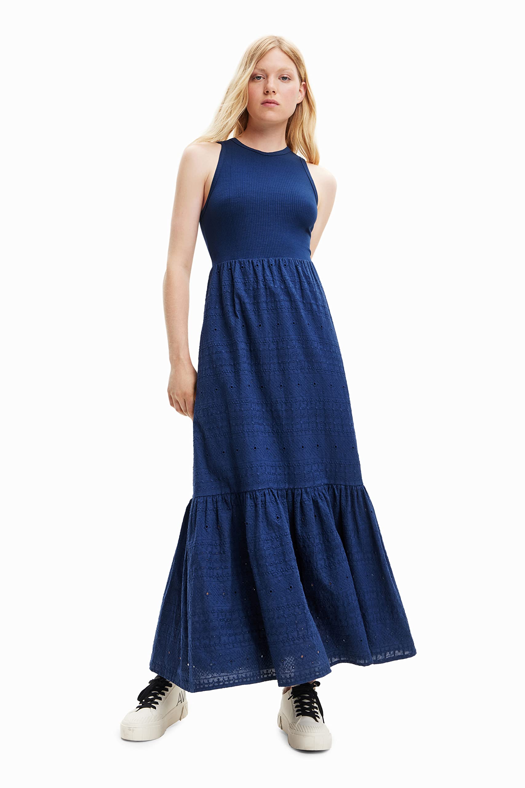 Desigual Women's Sleeveless Woven Dress - Flowy Summer Dress for Beach, Vacation & Casual Outings