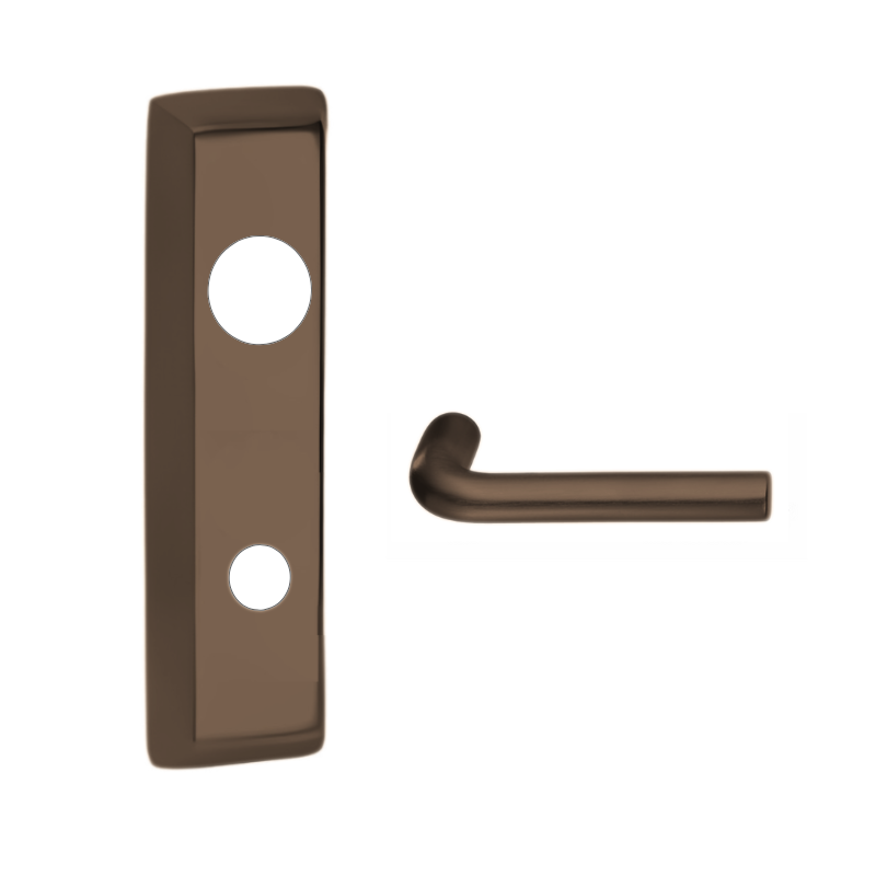 Corbin Russwin 107955ET LC Exit Device Trim with Classroom Function - Salvador 107 Lever Escutcheon for ED5000 Series (Cylinder Not Included) - Ideal for School, Office & Commercial Building Security Doors