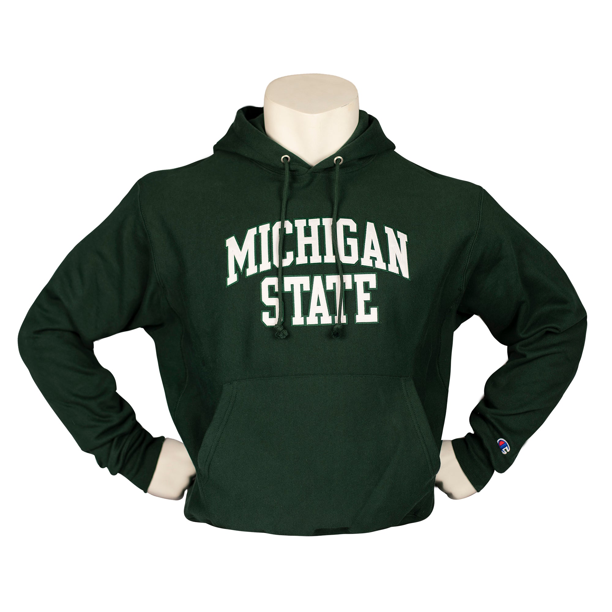 Champion Reverse Weave MSU Men's Hoodie Sweatshirt - Comfortable Cotton Pullover for College Students, Gym, and Casual Wear