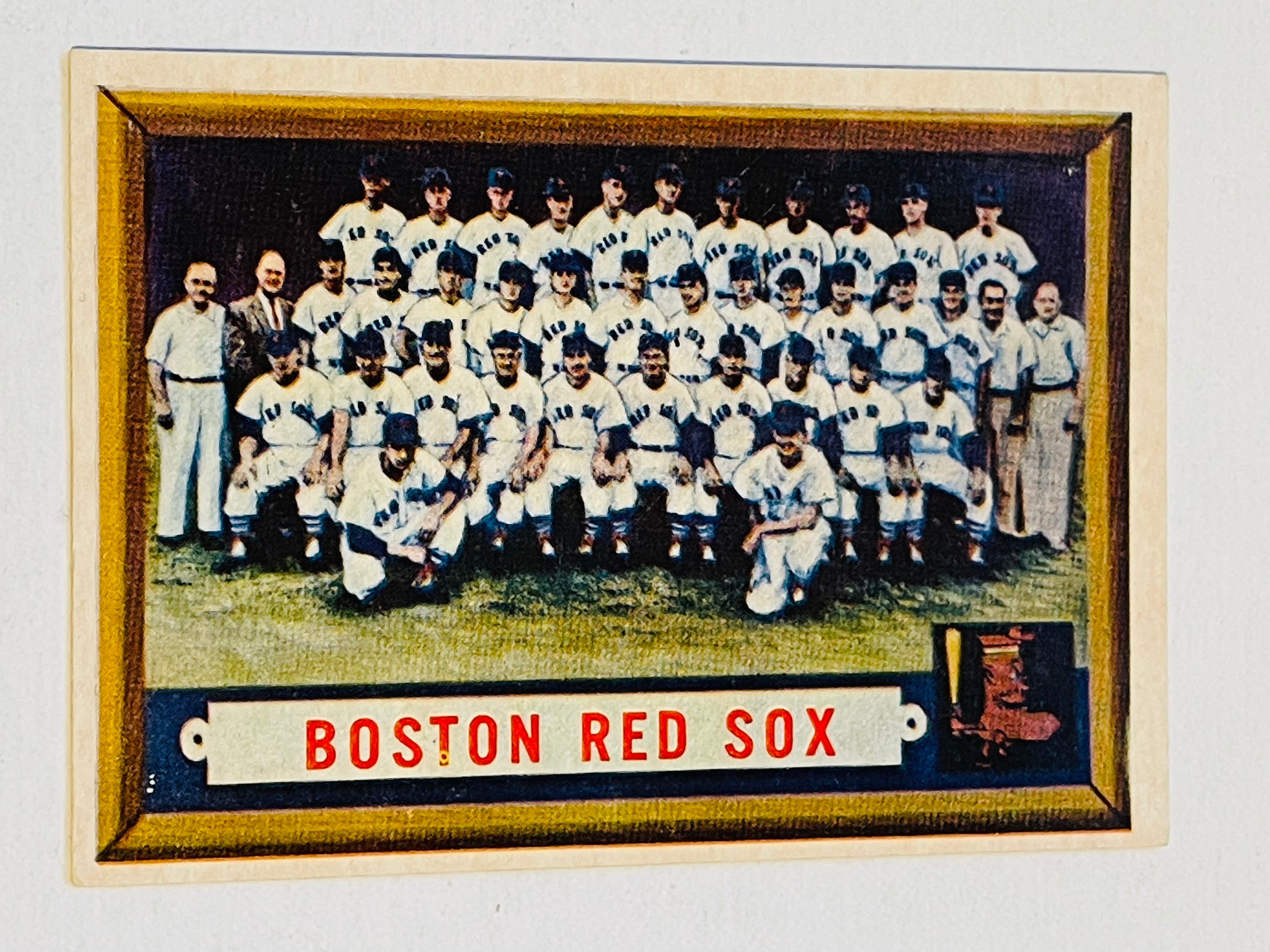 1957 Topps Boston Red Sox Baseball Team Card - PSA Graded Mint Condition - Vintage MLB Collectible for Sports Memorabilia Displays & Fan Collections