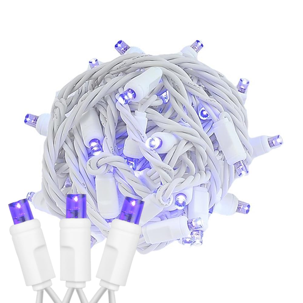 50 LED 11FT Purple Outdoor String Lights - Waterproof Decorative Fairy Lights for Yard, Garden, Patio & Christmas Decor - Perfect for Parties, Weddings & Holiday Lighting