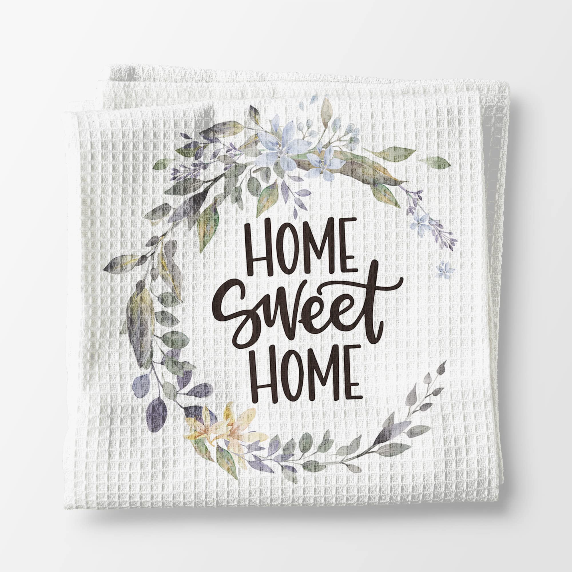 Voatok Home Sweet Home Garland Bath Towel - Soft & Absorbent Family Gift, Decorative Housewarming Present for Mom - Perfect for Bathrooms, Guest Rooms & New Home Decor