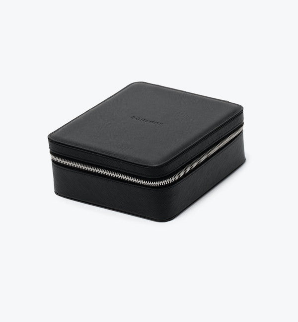 Premium Leather Collector's Zip Case - Durable & Stylish Storage for Coins, Stamps & Trading Cards | Perfect for Organizing Collectibles at Home or Travel
