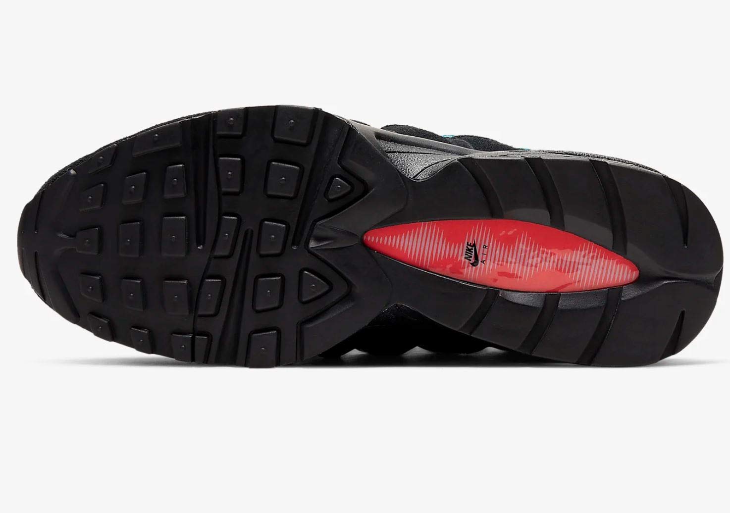 Nike Air Max 95 SE Girls Running Shoes - Size 4.5 (Black/Laser Crimson) - Lightweight Cushioned Sneakers for School, Sports & Everyday Wear