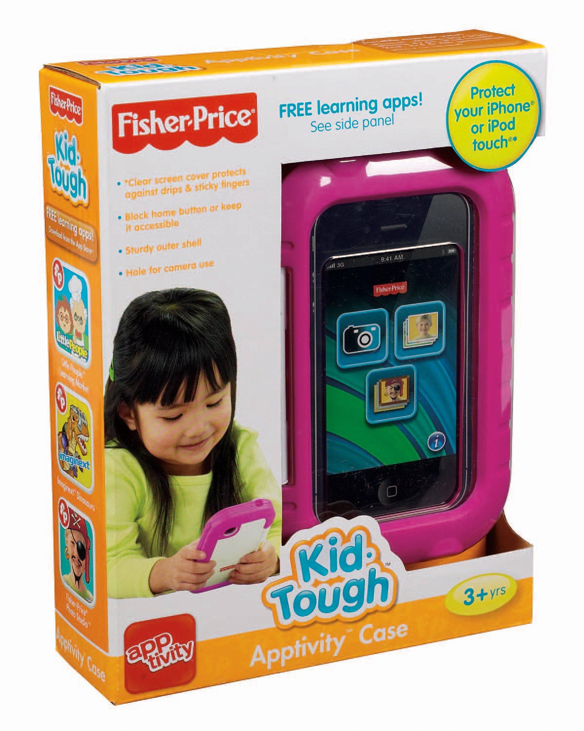 Fisher-Price Kid-Tough Apptivity Case for iPad - Shockproof & Drop-Proof Protective Cover for Kids (Pink) - Perfect for Learning, Gaming & Travel