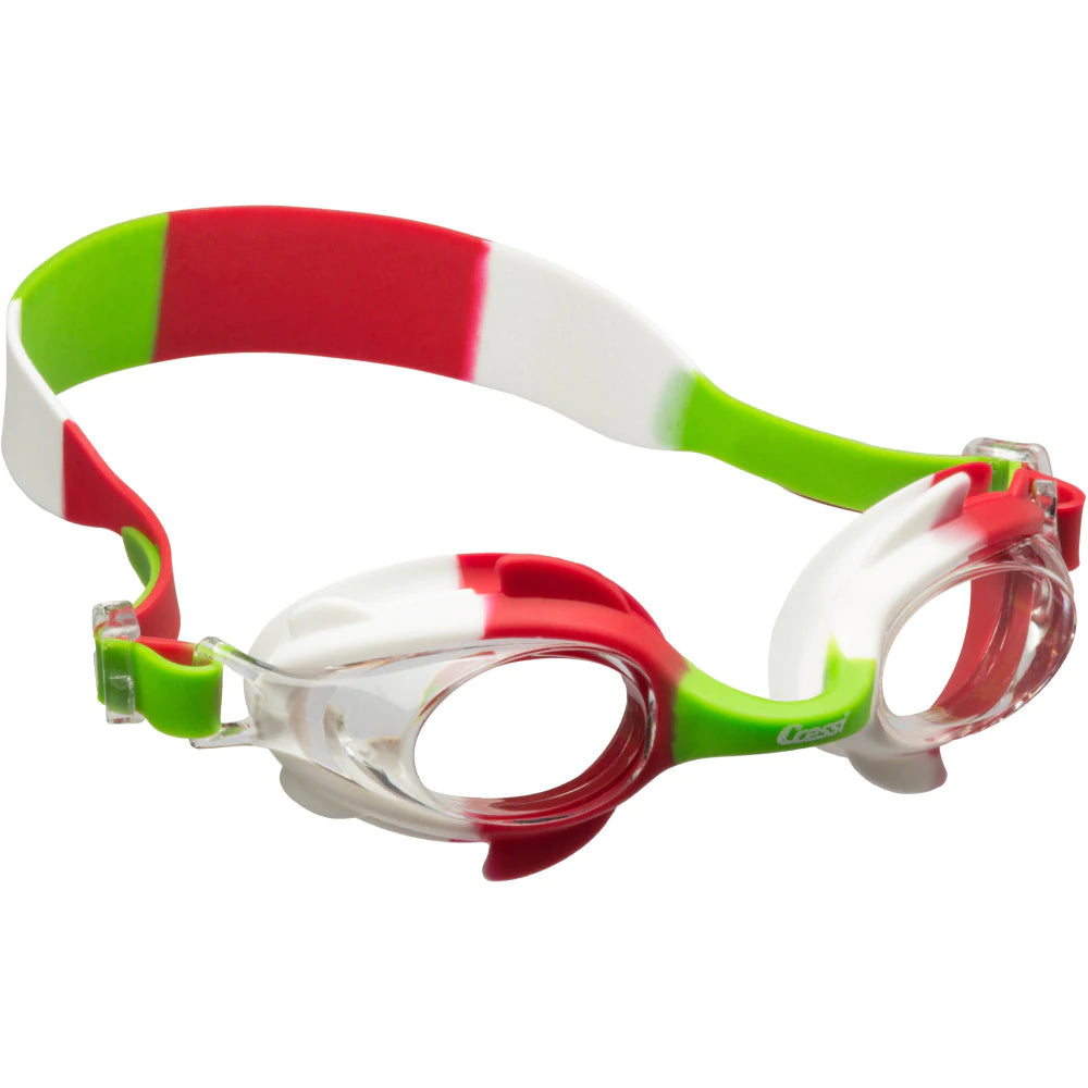 Cressi Seahorse Snorkel - Green, White, Red - Comfortable & Durable Snorkeling Gear for Ocean Adventures