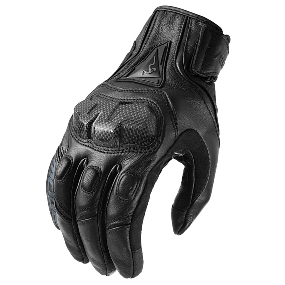 Yshdavzhe Leather Motorcycle Gloves - Touchscreen Compatible Motocross & Racing Gloves for Men & Women - Durable Riding Gloves for Motorcycle, Motorbike & Bike Adventures