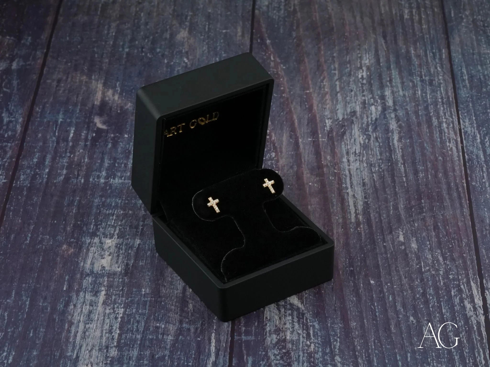 18K Gold Cross CZ Stud Earrings for Women - Hypoallergenic Cubic Zirconia Religious Jewelry - Perfect for Church, Weddings & Everyday Wear