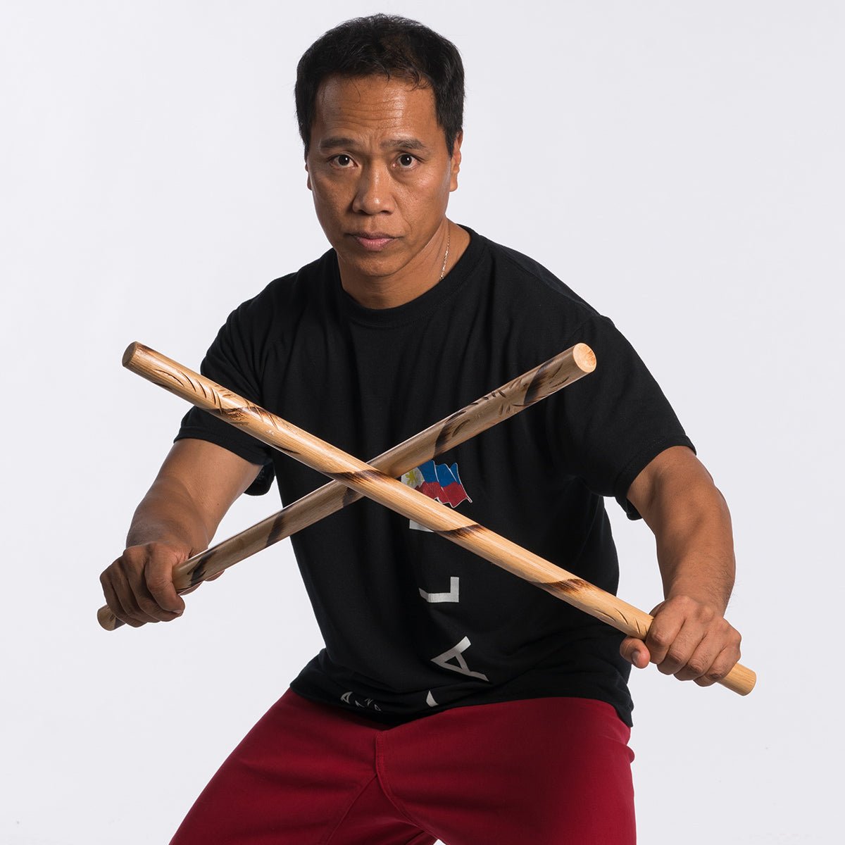 Hand Carved Rattan Escrima Sticks - Traditional Filipino Martial Arts Training Weapon for Self Defense & Combat Practice - Perfect for Kali, Arnis & Eskrima Training