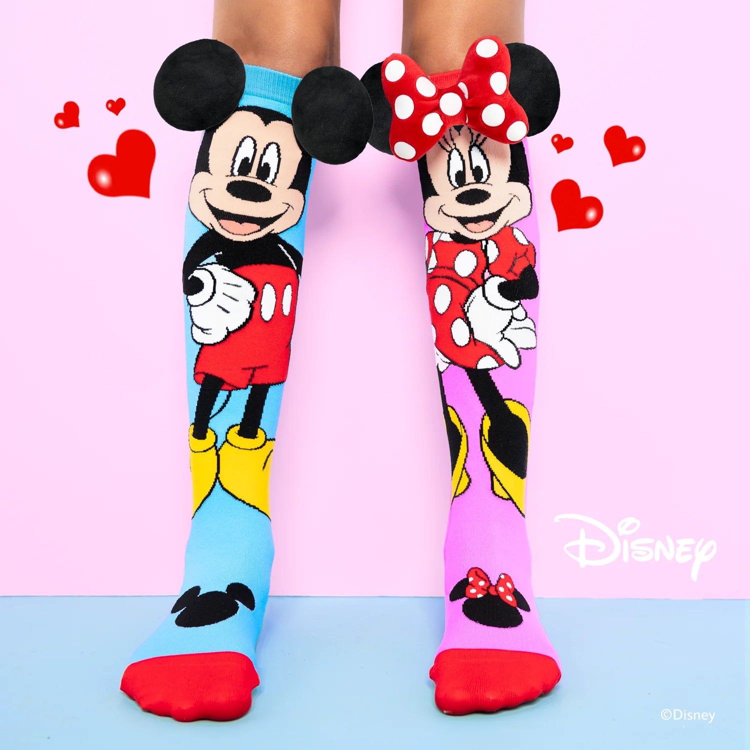 Madmia Mickey and Minnie Mouse Socks - Cute Disney Character Crew Socks for Women & Men - Perfect Gift for Disney Fans, Cosplay, and Everyday Wear