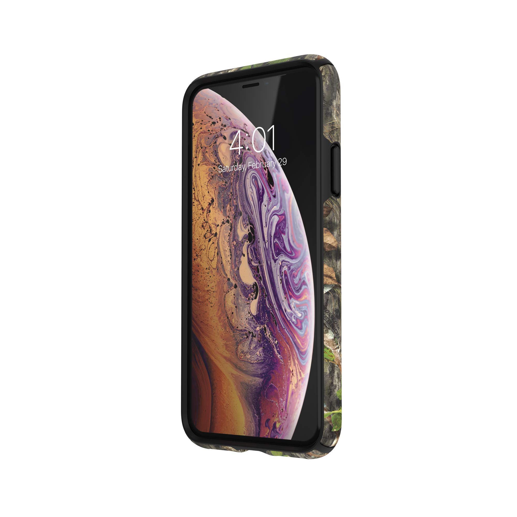 Speck Presidio Inked iPhone X/Xs Case - Mossy Oak Obsession/Black (133125-8677) | Slim Protective Cover with Grip | Perfect for Outdoor Activities & Daily Use