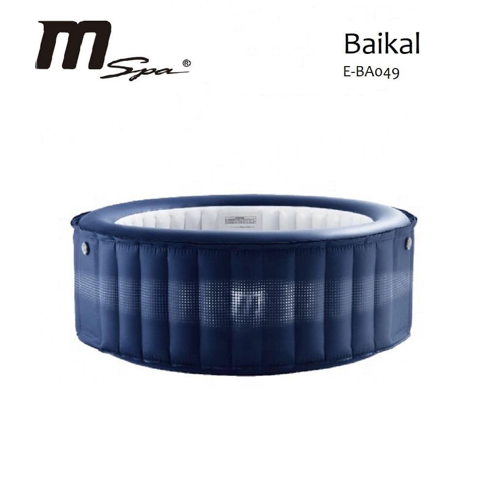 MSpa Baikal 4-Person Inflatable Bubble Hot Tub with 120 Air Jets - Portable Outdoor Spa for Relaxation, Hydrotherapy & Backyard Parties (Model E BA049)