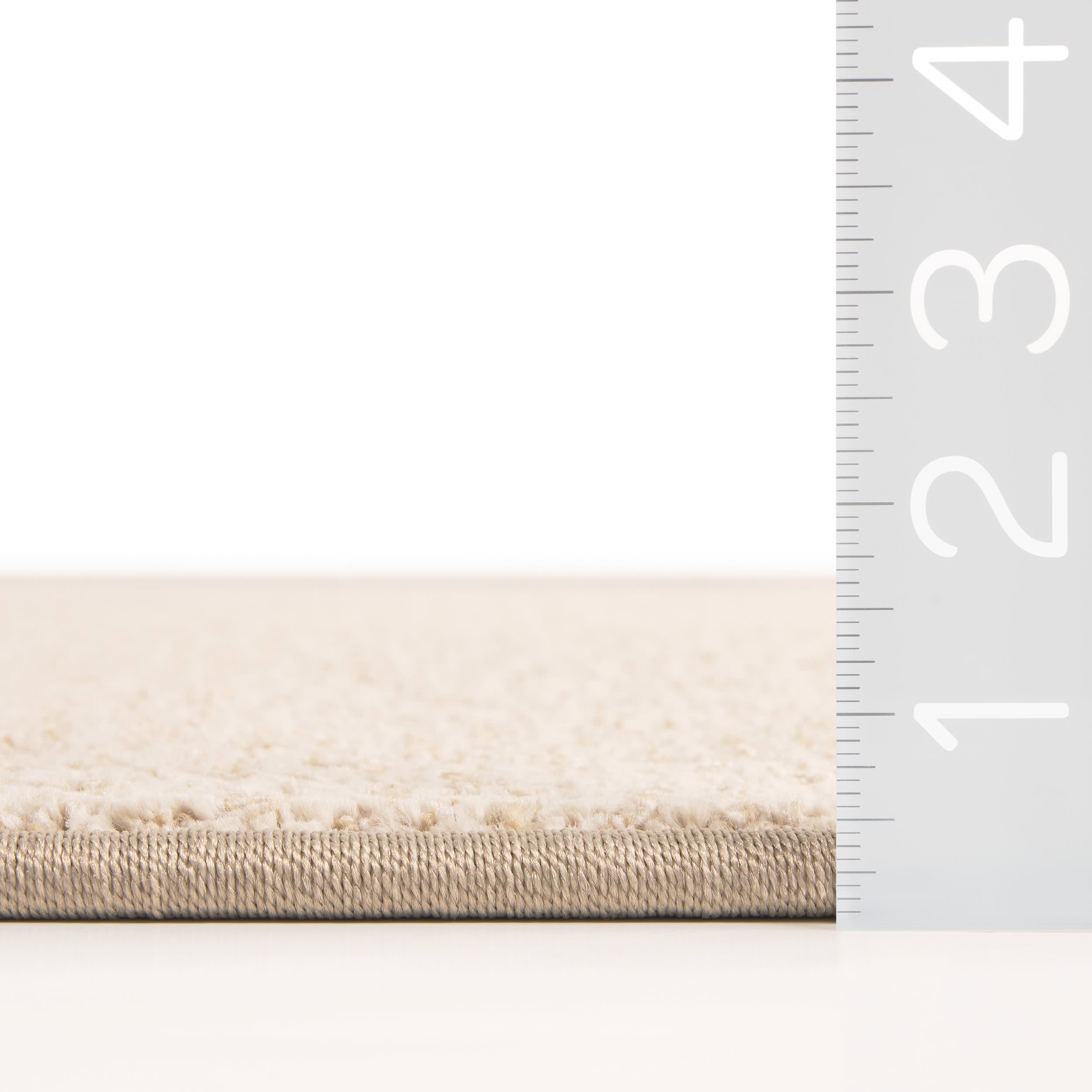 Eider Micro Crosshatch Custom Rug - Light Beige Handmade Washable Area Rug for Living Room, Bedroom & Office Decor