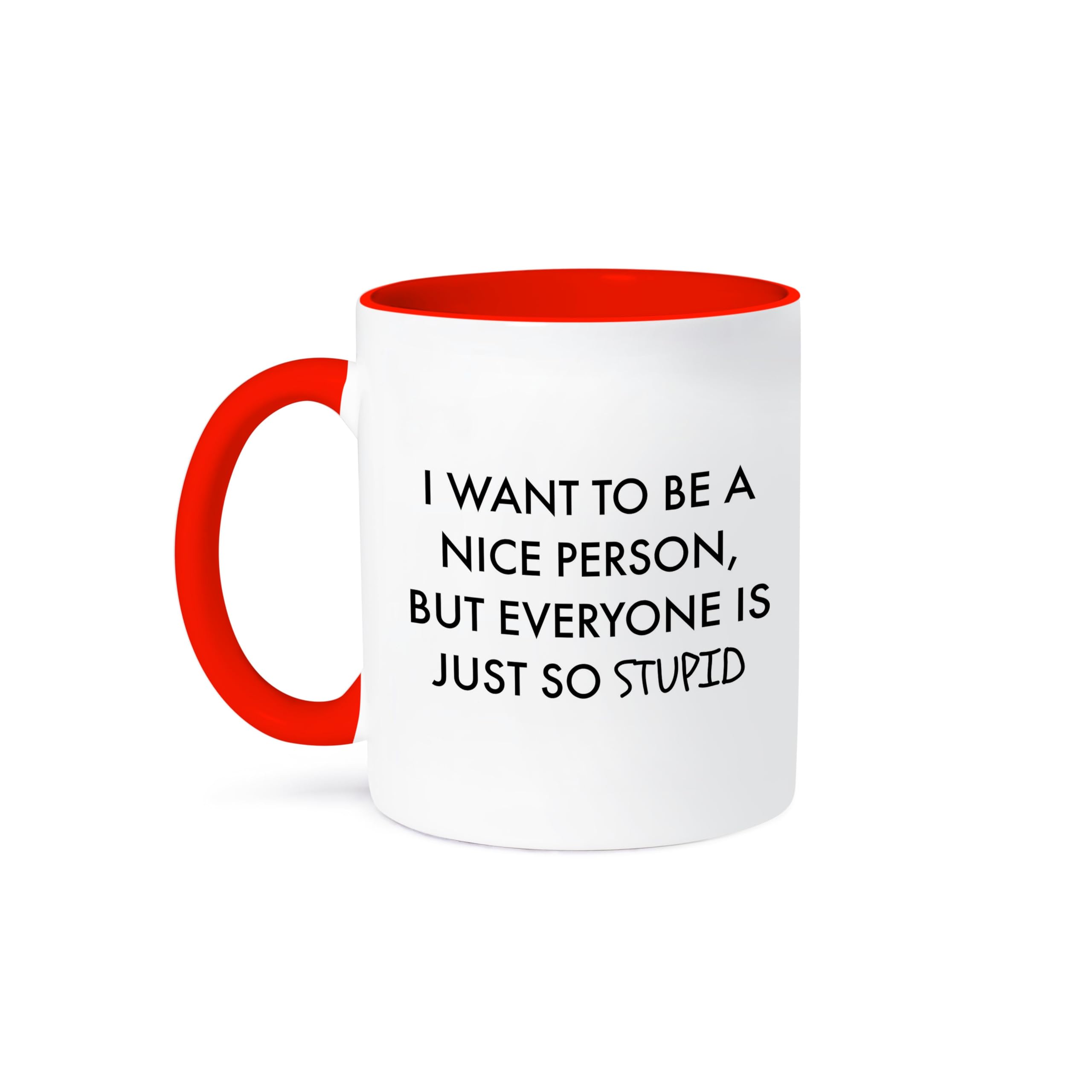 3D Rose 15oz Two-Tone Red and White Ceramic Coffee Mug - Perfect for Home, Office, or Gift Giving