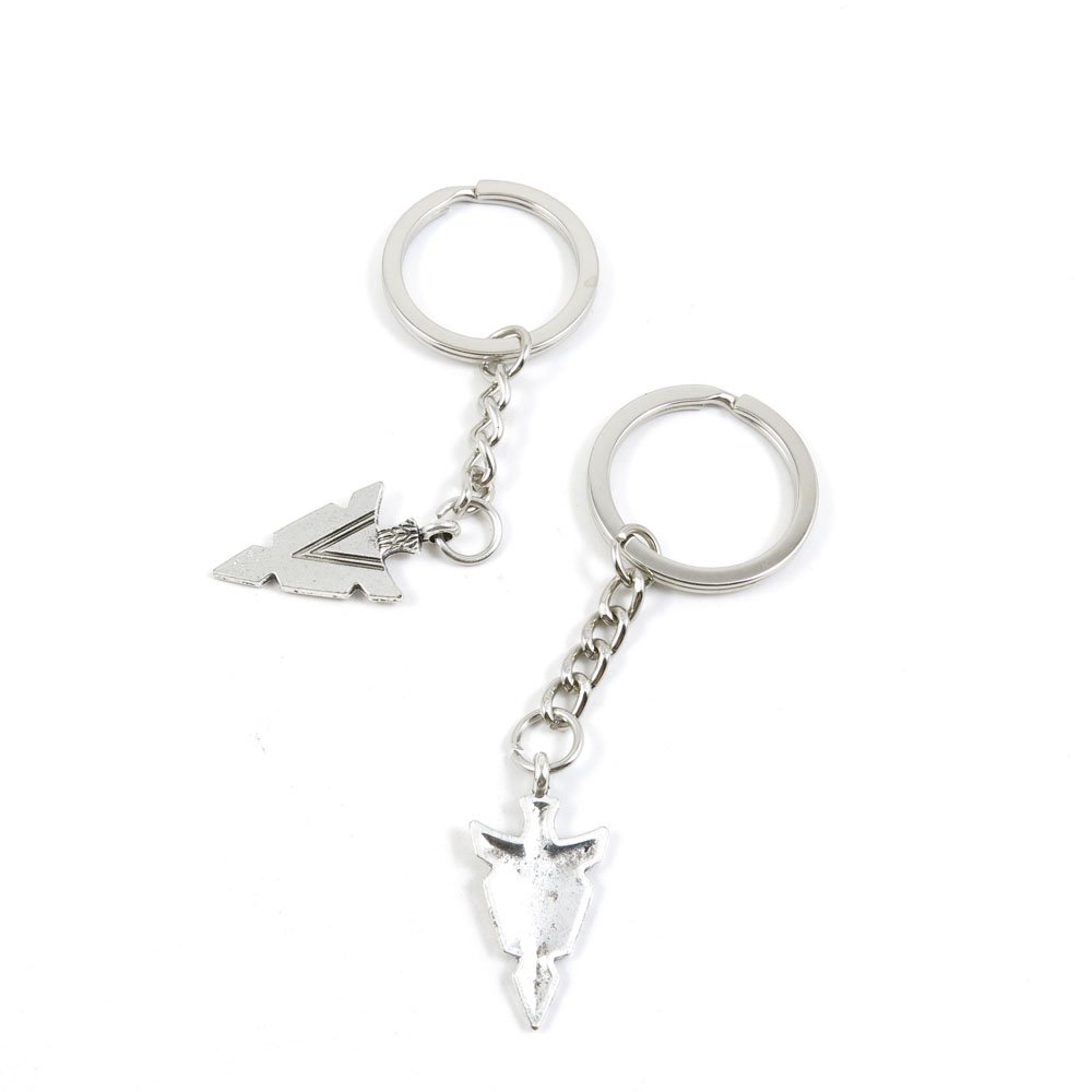 Antique Silver Tone Arrow Head Keychain - Bulk Wholesale Key Ring Tags for Car Keys, House Keys & Door Keys (Pack of 12) - Perfect for Key Organization, Gift Giving & Everyday Use