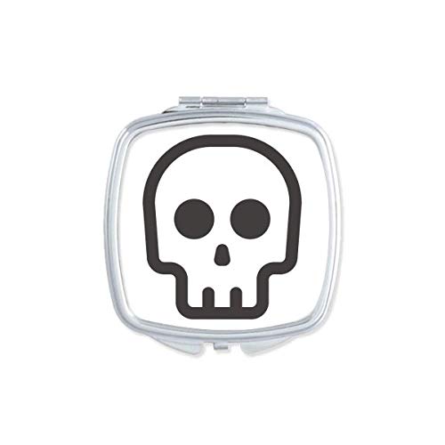 DIYthinker Stupify Skeleton Cute Face Cartoon Mirror - Portable Compact Pocket Makeup Mirror with Double Sided Glass - Perfect for Travel, Home, and Halloween Costume Accessories