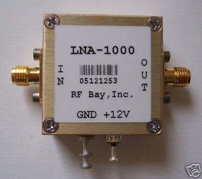10-1000MHz Low Noise Amplifier (LNA-1000) - 30dB Gain SMA RF Signal Booster for Ham Radio, Wireless Communication & Test Equipment