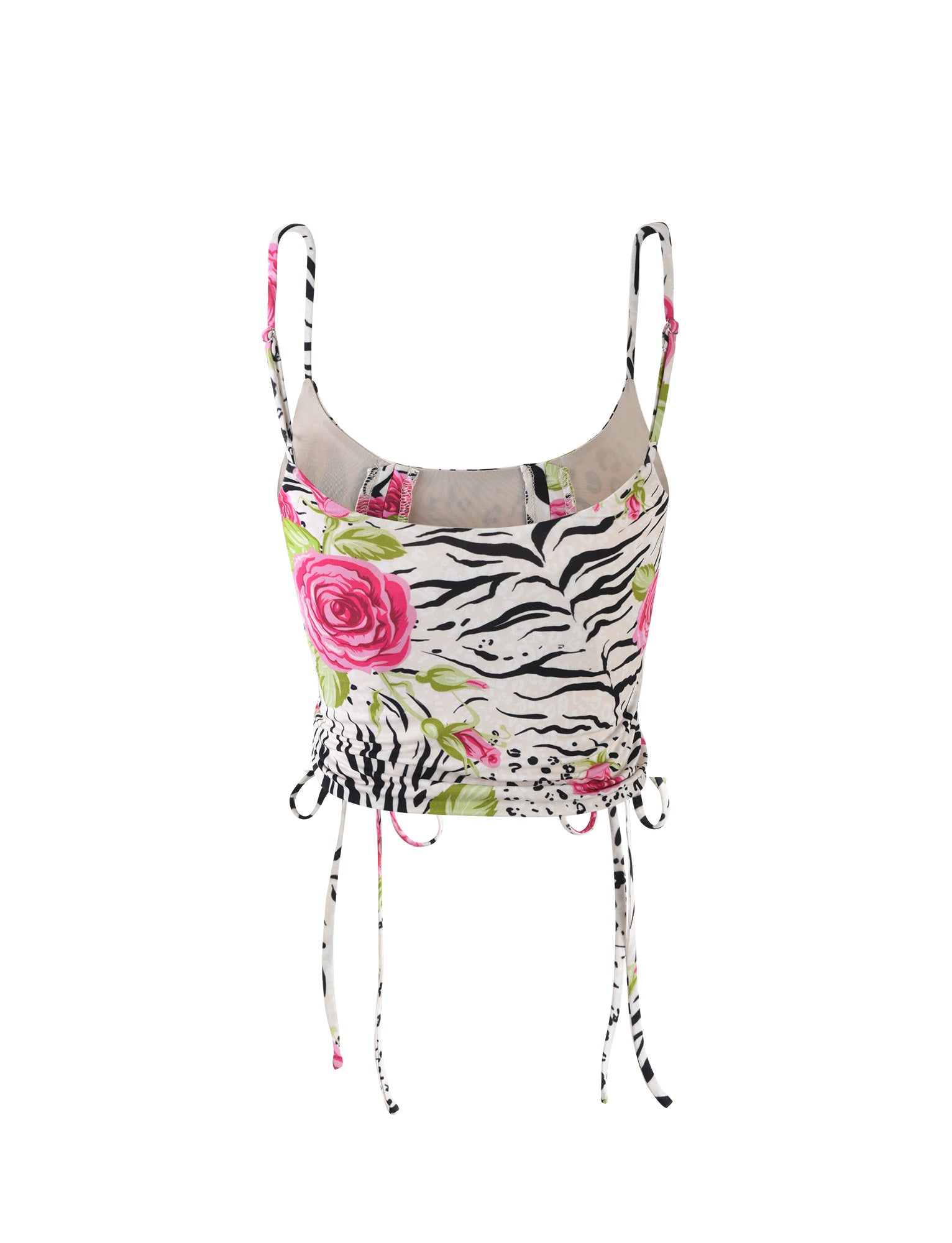 Irie Top Multi Zebra Print Women's Fashion T-Shirt - Casual Wear for Summer, Beach, and Street Style