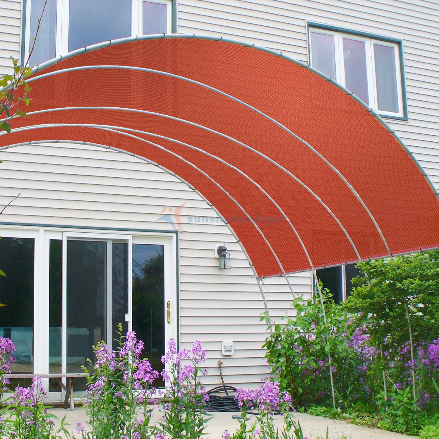 TANG Sunshades Depot 9' x 14' Rectangle Sun Shade Sail - 180 GSM UV Protection Outdoor Canopy for Patio, Deck, Dock, Carport, Driveway & Pergola - Durable Red Shade Fabric with 3-Year Warranty | Perfect for Backyard, Poolside & Outdoor Living Spaces