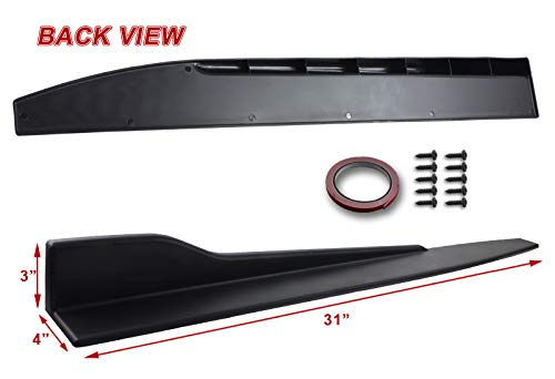 HYPERSPEED Front Bumper Lip Spoiler + Side Skirt Extensions for Dodge Charger 2015-2021 | ABS Plastic Body Kit | Matte Black Car Accessories (6PCS) | Enhance Aerodynamics & Sporty Look for Street Racing & Car Shows
