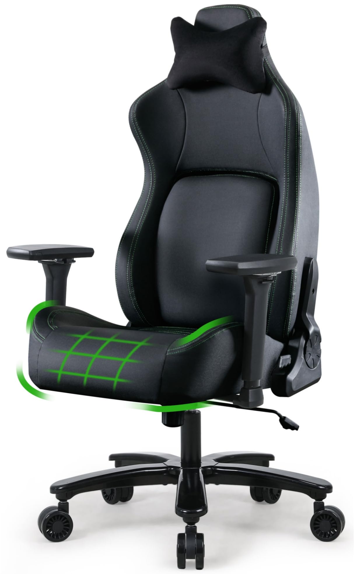 Big and Tall Gaming Chair - Ergonomic Computer Chair with 4D Adjustable Armrests, Extra Wide Memory Foam Seat & Lumbar Support - Heavy Duty Office Chair for Adults (300-400lbs) - Perfect for Long Gaming Sessions, Home Office Work & Streaming Setup
