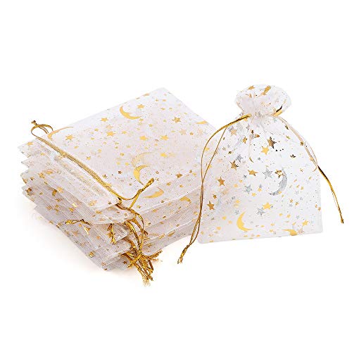 Stars and Moon White Bag