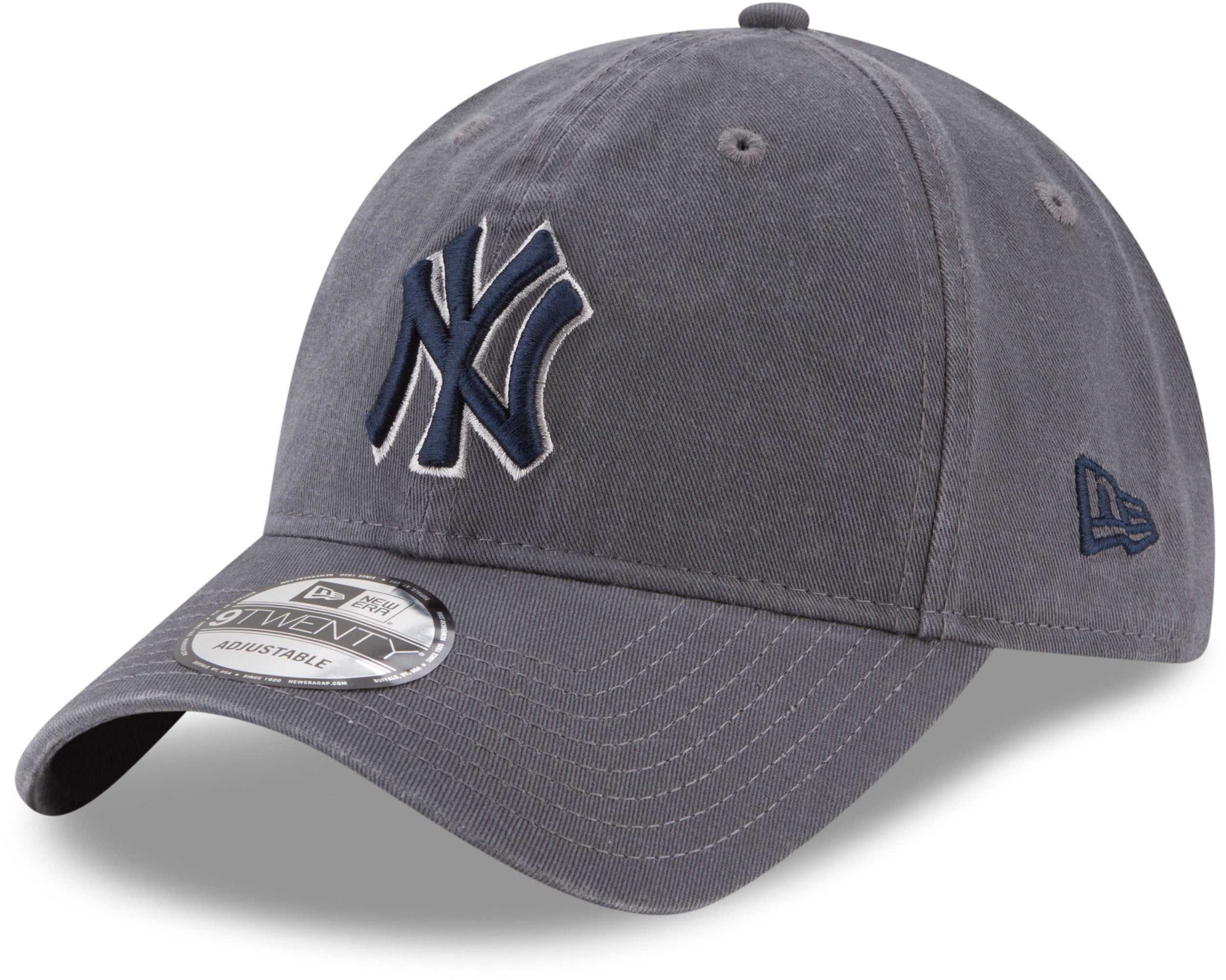 New York Yankees New Era 9Twenty MLB Core Classic Graphite Baseball Cap for Men - Adjustable Snapback Hat for Sports Fans & Casual Wear