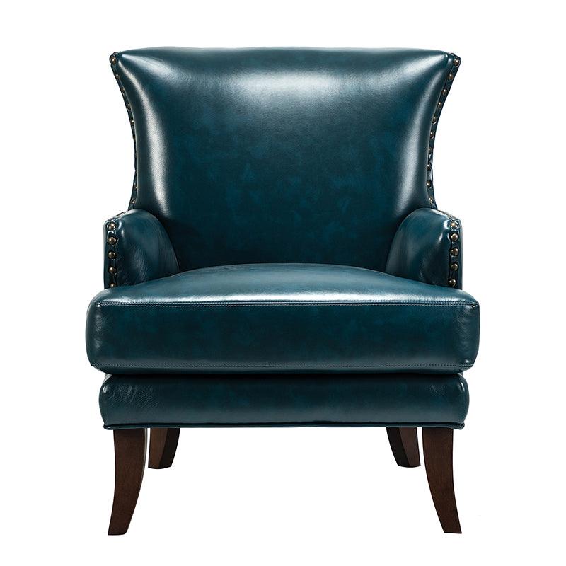 Brooklyn Vegan Leather Armchair - Modern Faux Leather Lounge Chair for Living Room, Office & Dorm - Comfortable Mid-Century Style Accent Chair