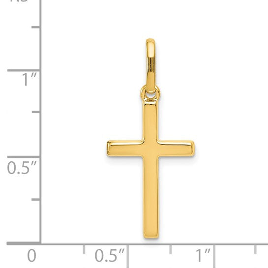 Gold Classic Plain Cross Pendant Necklace - Model K1171 | Religious Jewelry for Women & Men | Perfect for Church, Weddings & Everyday Faith Wear