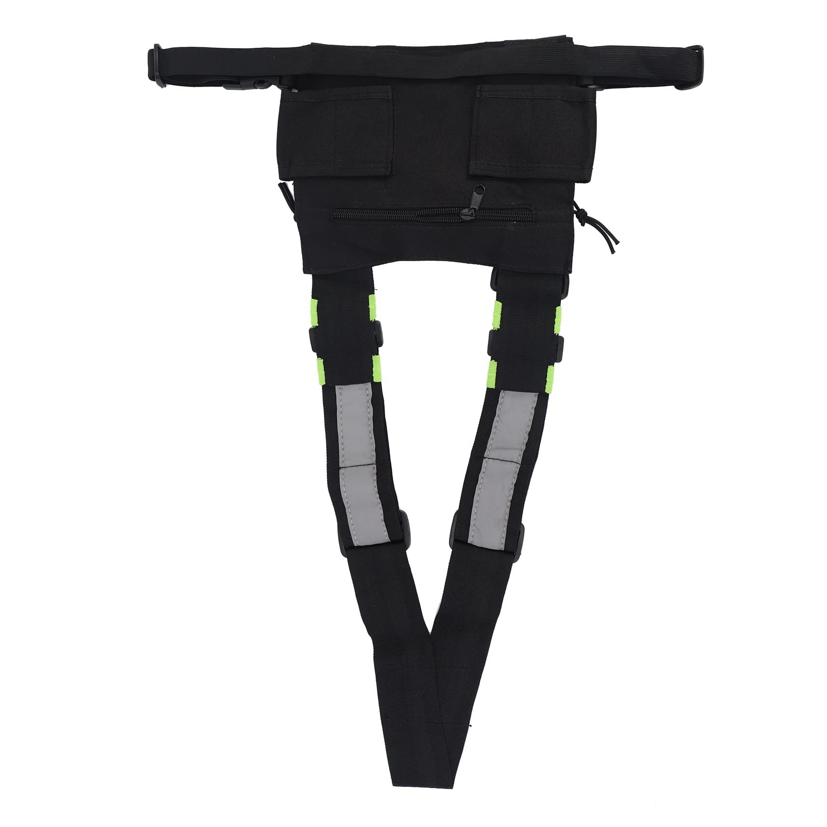 3-Pack Chest Harness Vest for Two-Way Radios - Compatible with Baofeng UV-5R Walkie Talkie (Black & Green) - Hands-Free Radio Carrier for Outdoor Activities, Hiking, Construction & Security Work