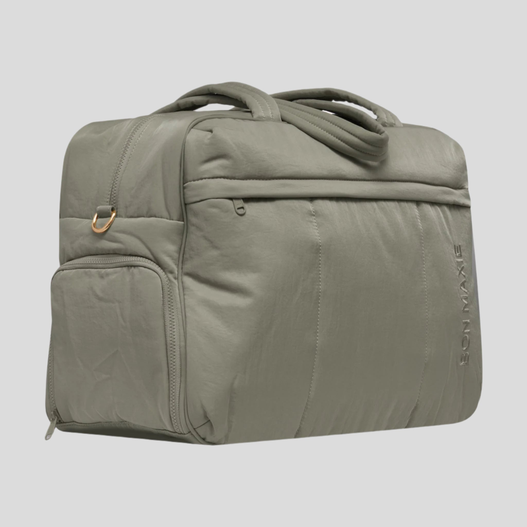 Large Weekender Nylon Duffel Bag for Travel & Gym - Lightweight Waterproof Carry-On Duffel with Multiple Pockets - Perfect for Weekend Getaways, Business Trips & Sports Gear (Sage Green)