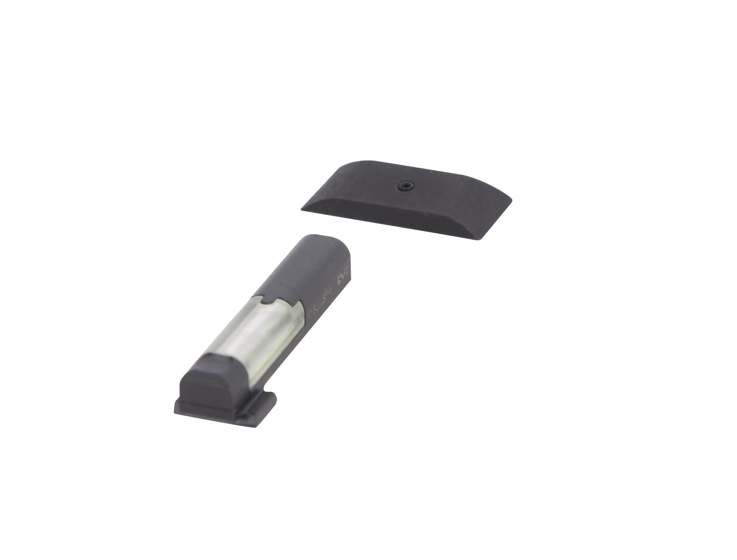 MEPROLIGHT MEPRO FT Bullseye Front Fiber & Tritium Night Sight - Green Bullseye Glow, Self-Illuminated Red Dot with Rear Sight Filler - Always On Ready for Tactical Shooting, Hunting & Low Light Conditions