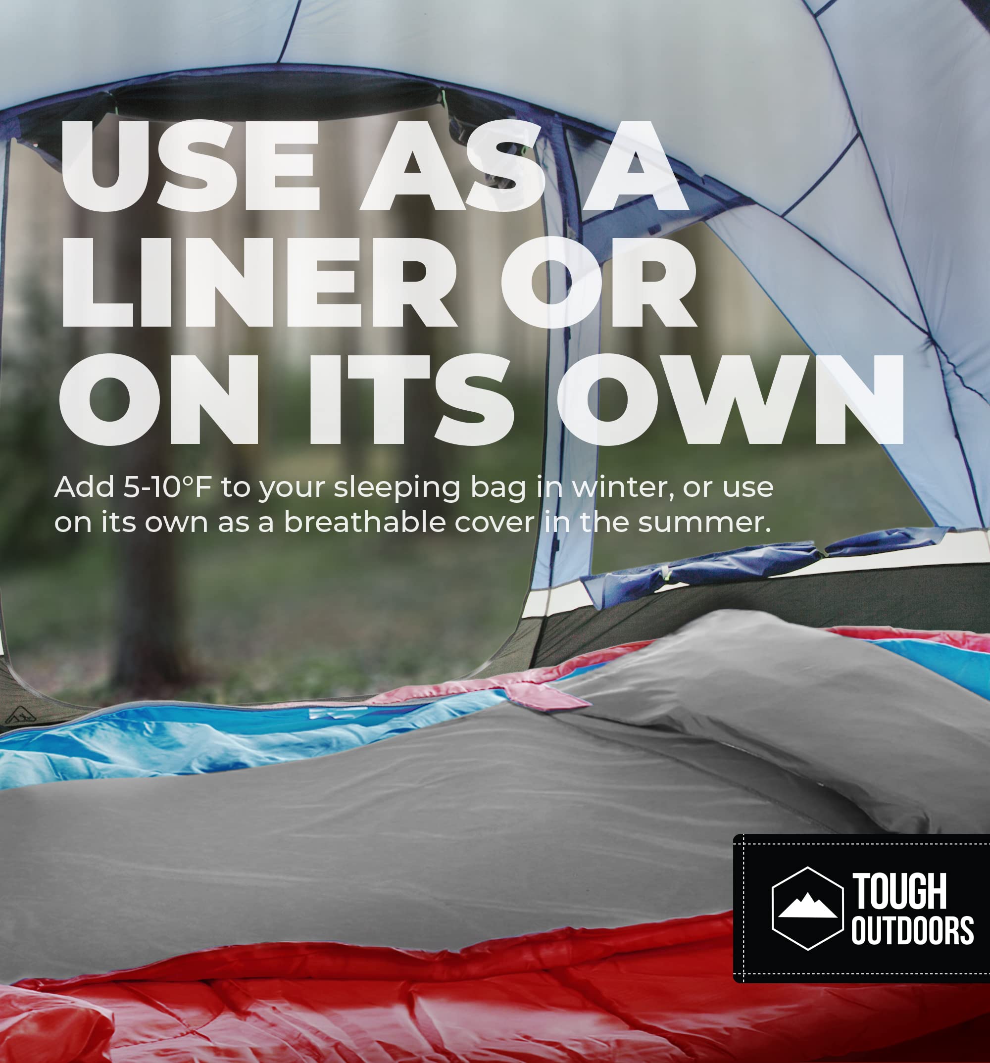 Best Adult Sleeping Bag Liner for Travel & Camping - Lightweight Sleep Sack for Hotels & Cold Weather - Perfect for Backpacking, Hiking, and Outdoor Adventures