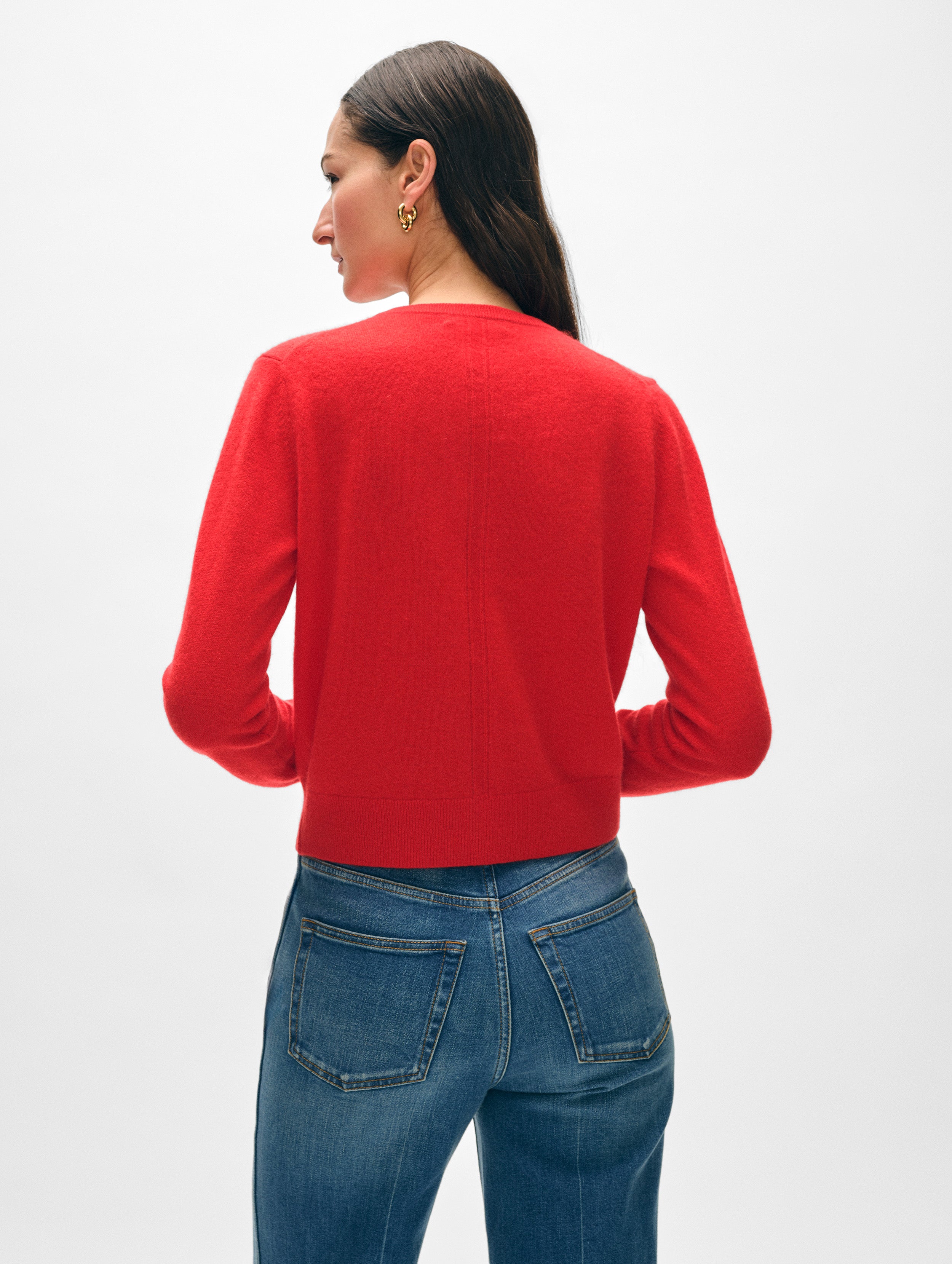 Luxury Cashmere Crewneck Cardigan for Women - Soft & Warm Winter Sweater - Perfect for Office, Travel & Casual Wear