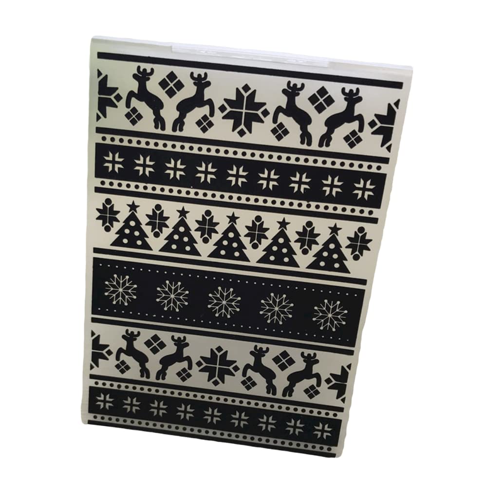 Christmas Plastic Embossing Folder for Scrapbooking - DIY Holiday Card Making Tool with Glitter Design - Perfect for Greeting Cards, Gift Tags & Photo Albums